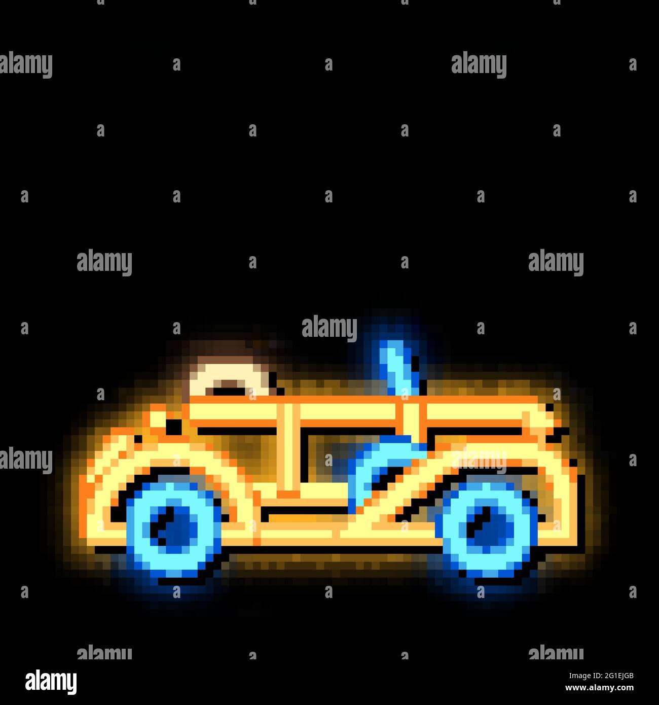 Old Car Cabriolet neon glow icon illustration Stock Vector Image & Art ...