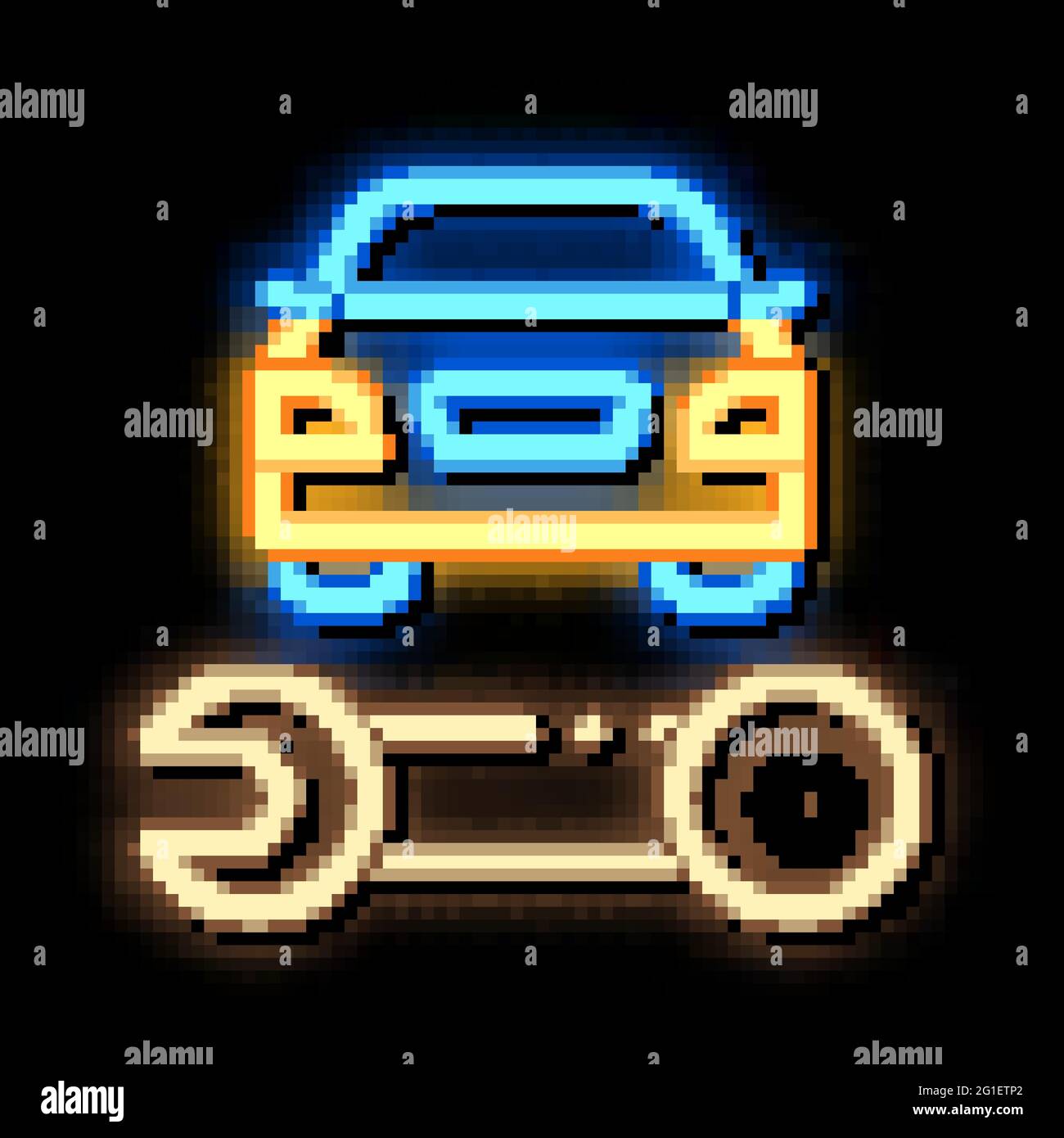 Car Repair Wrench neon glow icon illustration Stock Vector Image & Art ...