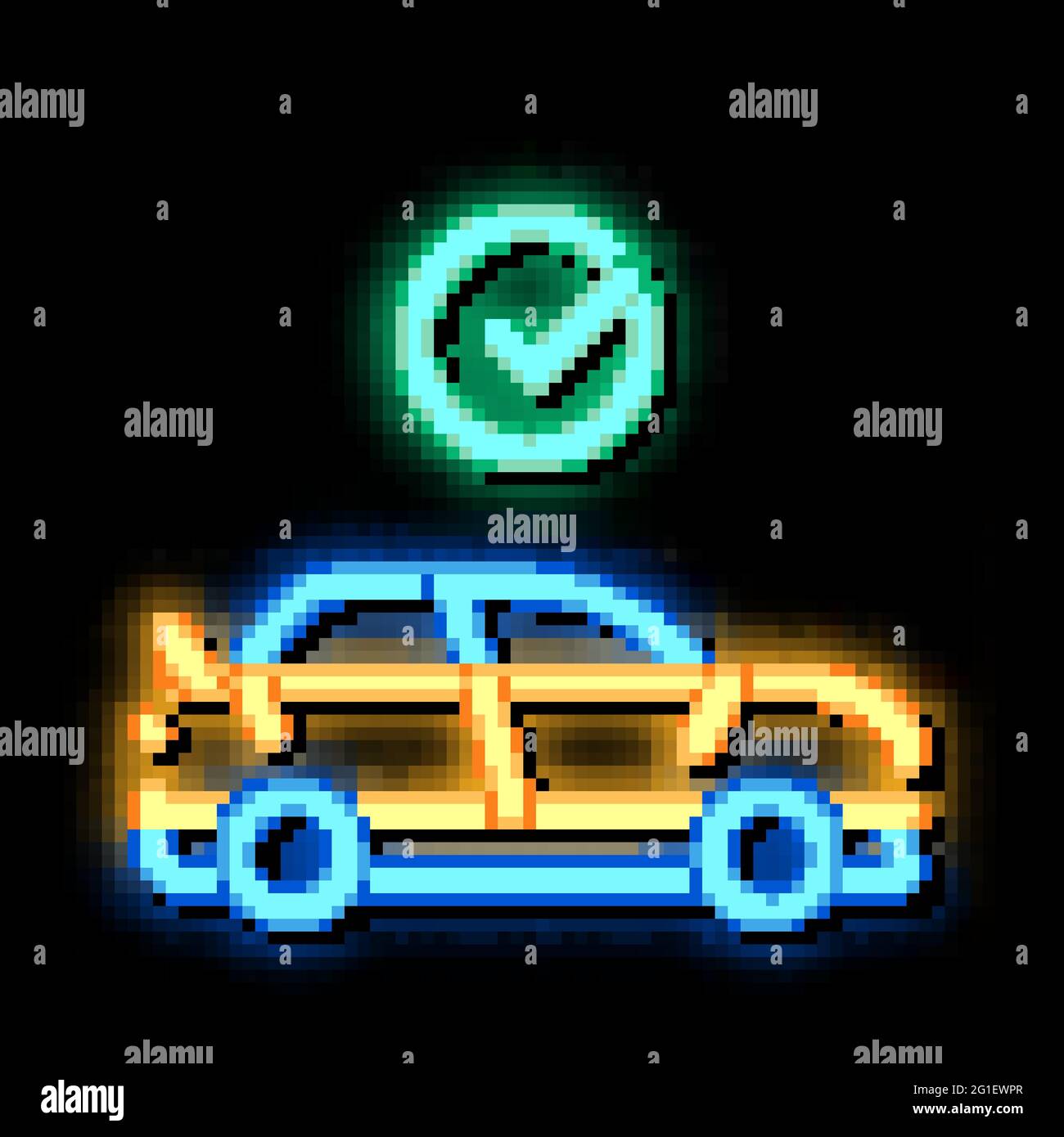 Fixed Car neon glow icon illustration Stock Vector Image & Art - Alamy