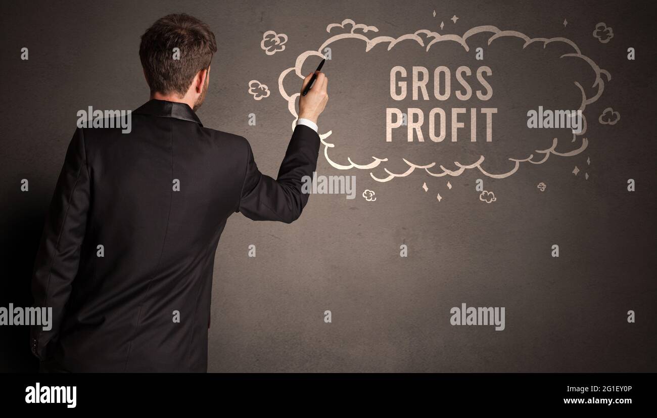 businessman drawing a cloud with inscription Stock Photo - Alamy