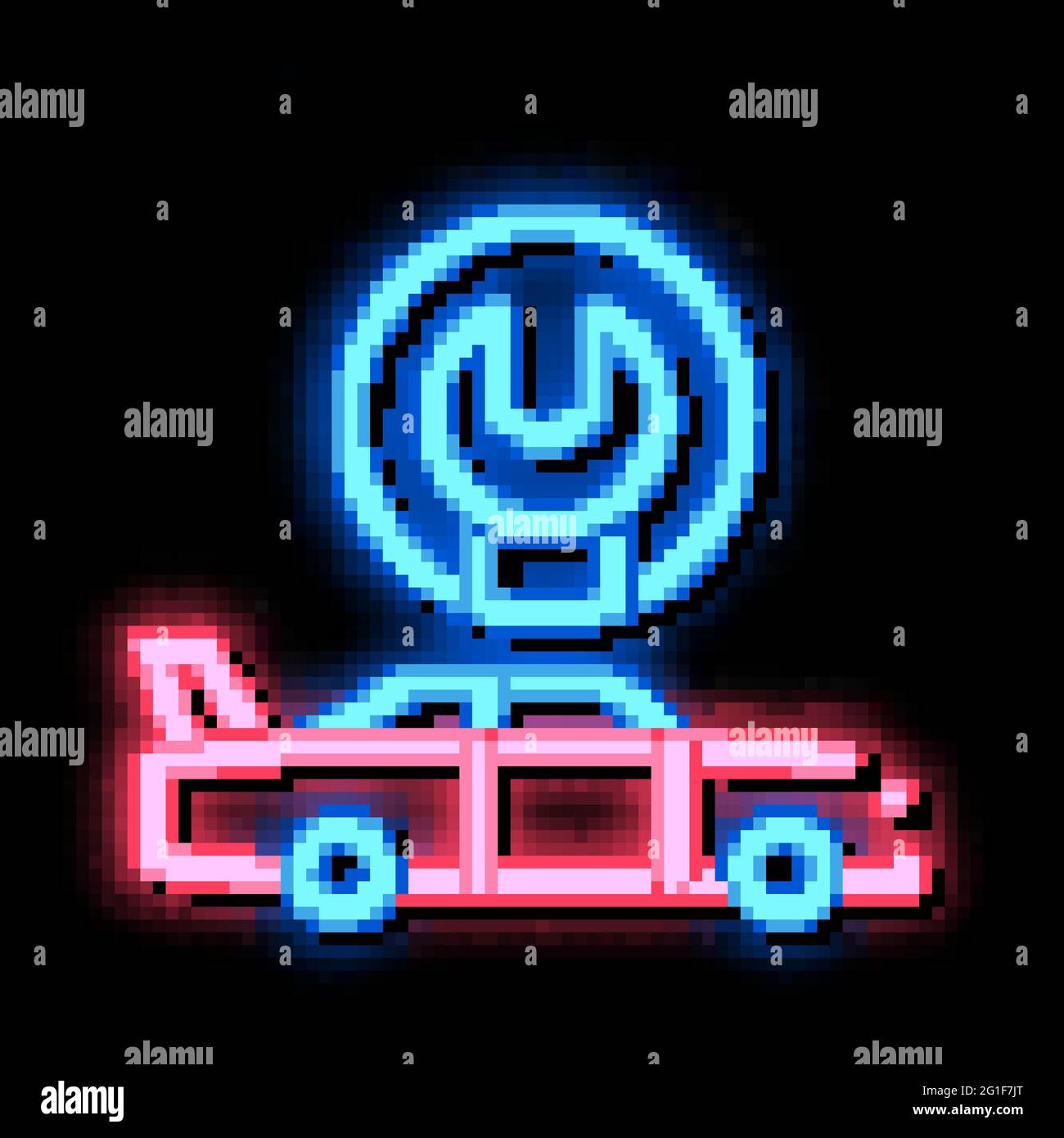 Car Wrench Tool neon glow icon illustration Stock Vector Image & Art ...