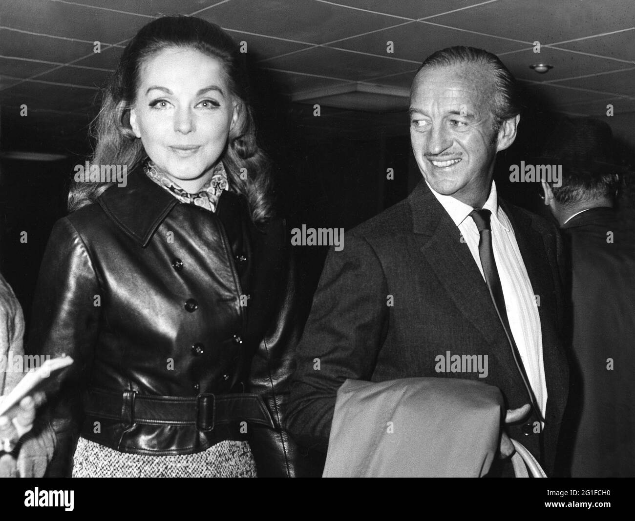 David niven and wife Black and White Stock Photos & Images - Alamy