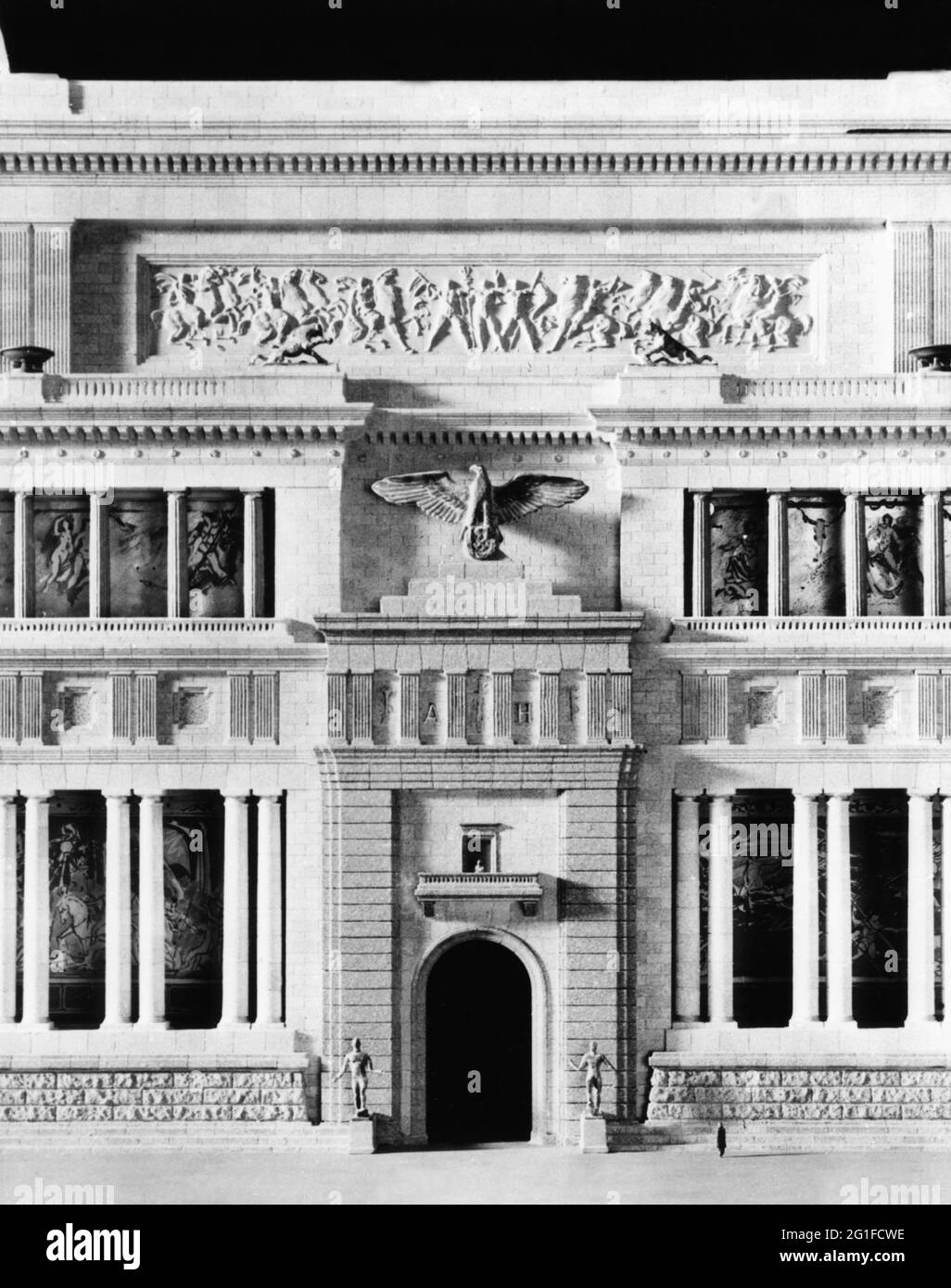 Nazism / National Socialism, architecture, capital of the Third Reich 'Germania' (former Berlin), leader palace, southern wing, EDITORIAL-USE-ONLY Stock Photo