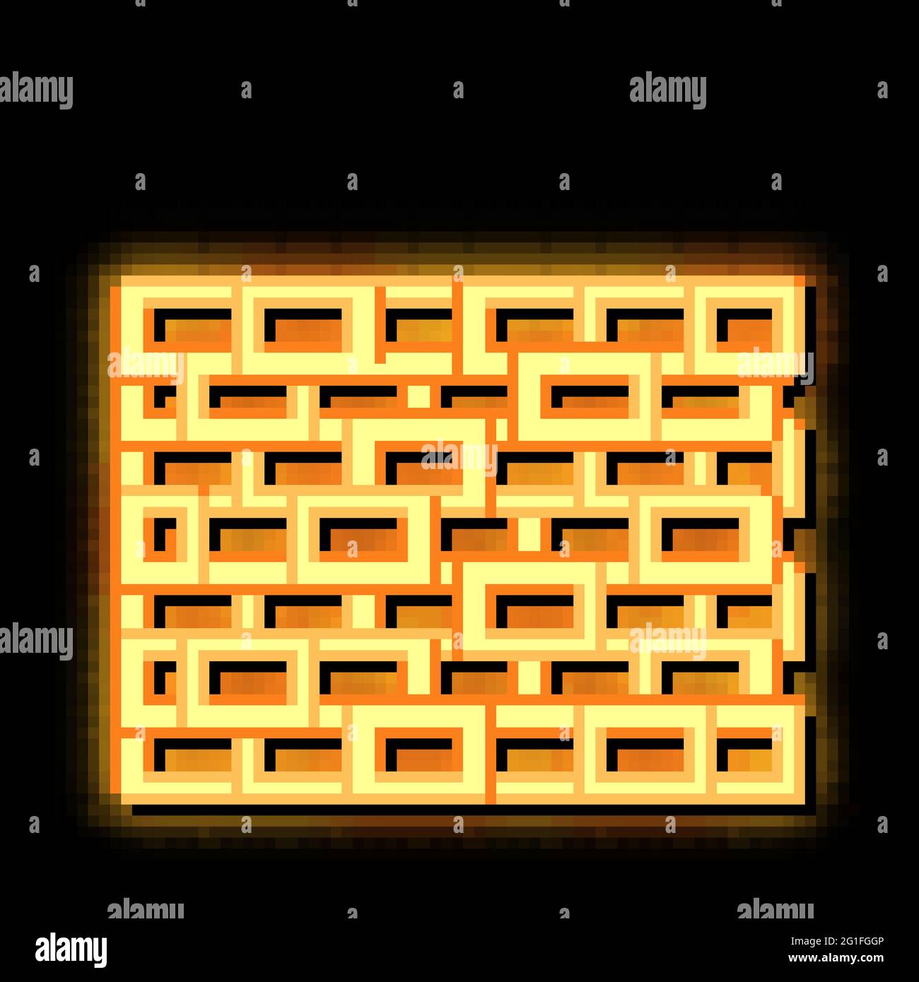 Brick Wall neon glow icon illustration Stock Vector Image & Art - Alamy