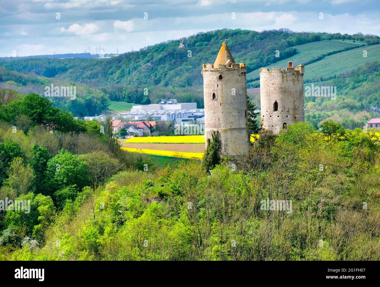Saaleck Castle Ruin near Bad Koesen, Naumburg, Saxony-Anhalt, Germany Stock Photo