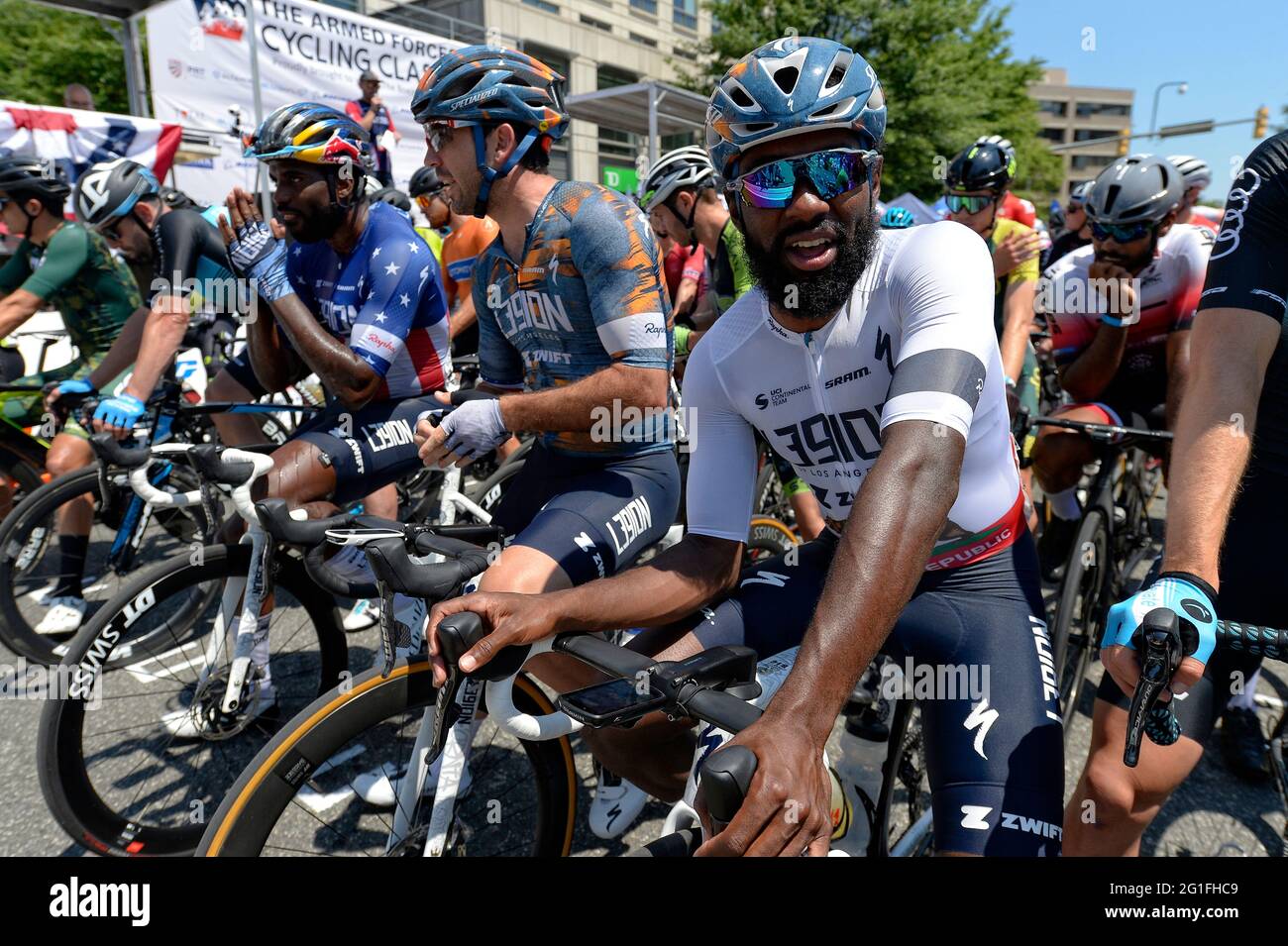 UNITED STATES June 6 2021 The 2021 Armed Forces Cycling Classic Clarendon Cup the king of criterium bicycle racing is the second race of the serie Stock Photo Alamy