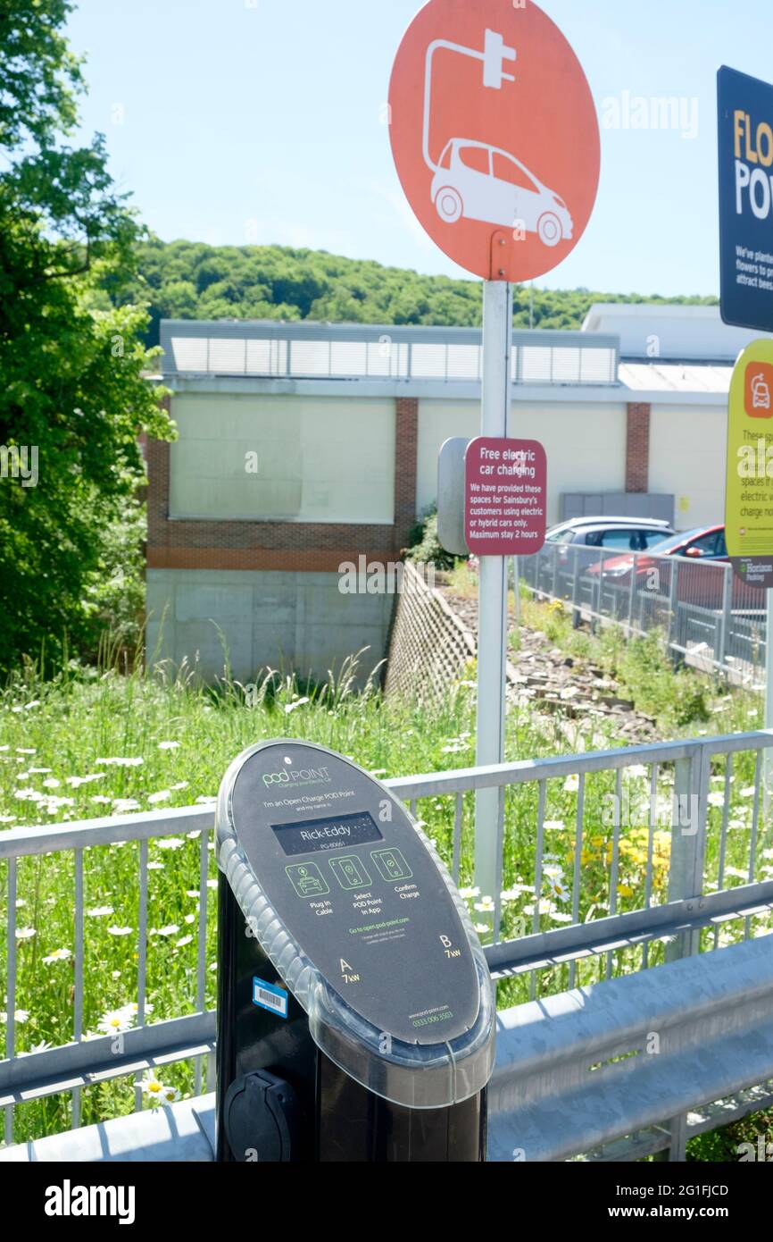 Sainsbury's electric car charging cheap points