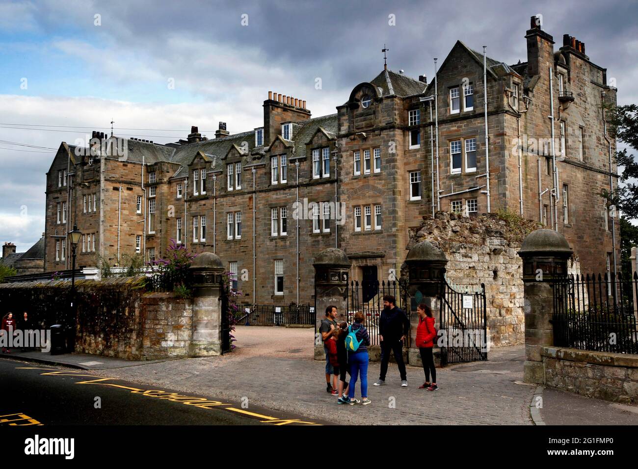College, University building, Students, St Andrews, Fife, Midlands, Central Scotland, Scotland, United Kingdom Stock Photo