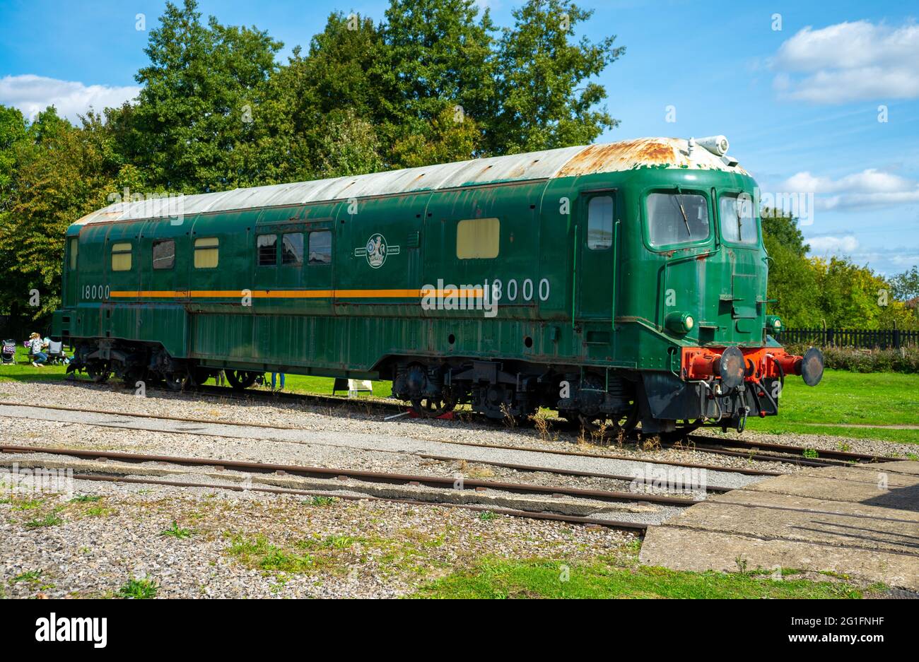 British Railways vintage diesel locomotive train Stock Photo