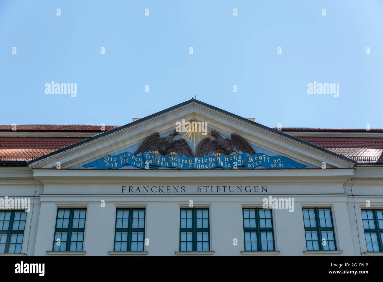 Francke Foundations, founded by August Hermann Francke, 1663, 1727, German Protestant theologian, educator and hymn writer, one of the main Stock Photo