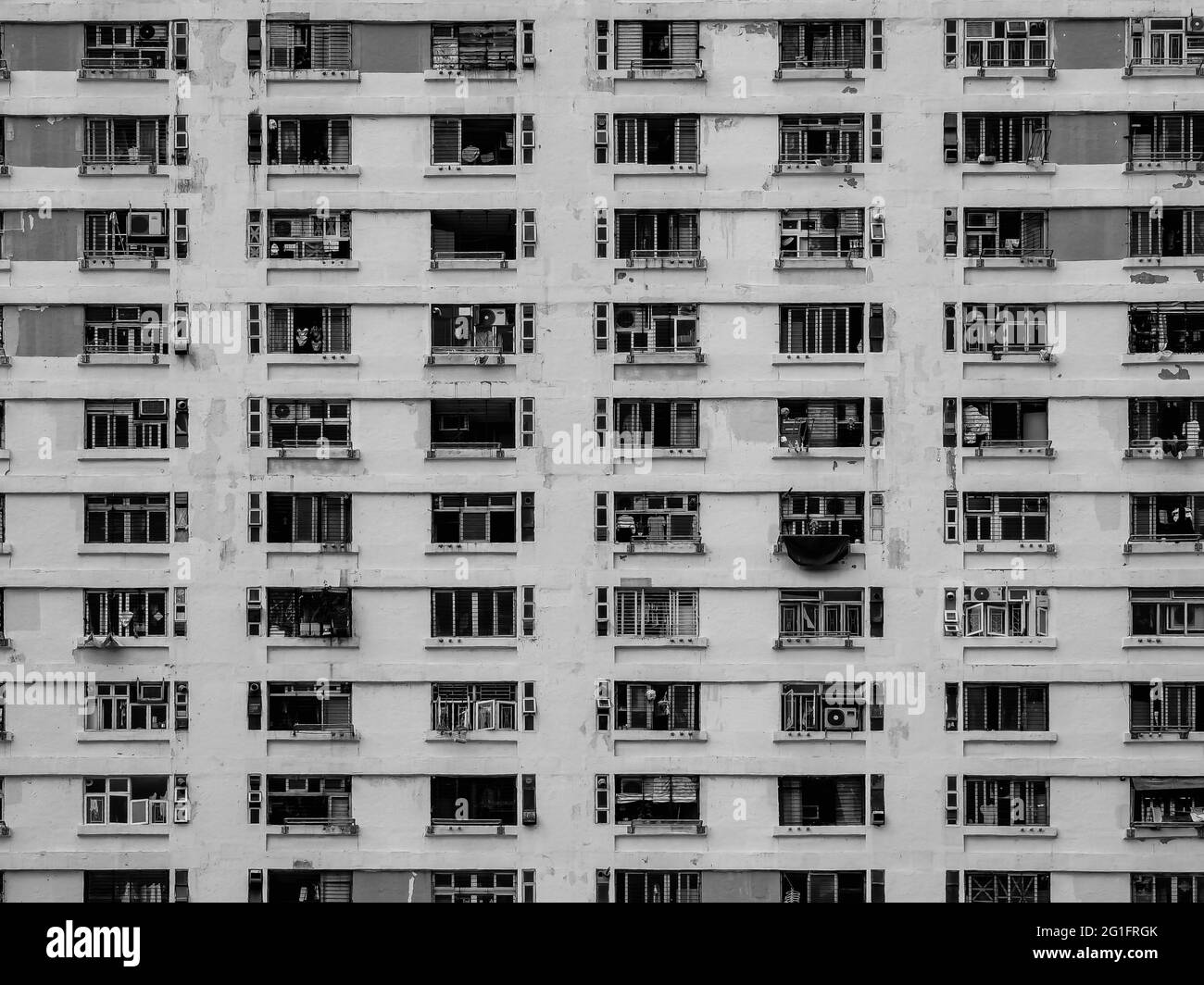 Exterior of apartment building; Black and White style Stock Photo - Alamy