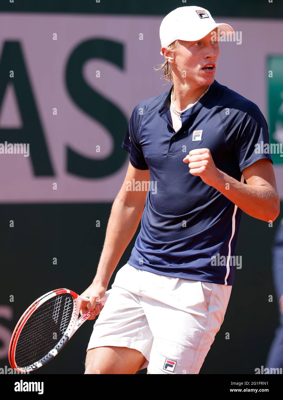 Paris, France. 07th June, 2021. Tennis: Grand Slam - French Open, singles,  juniors, 1st round, Westphal (France) -