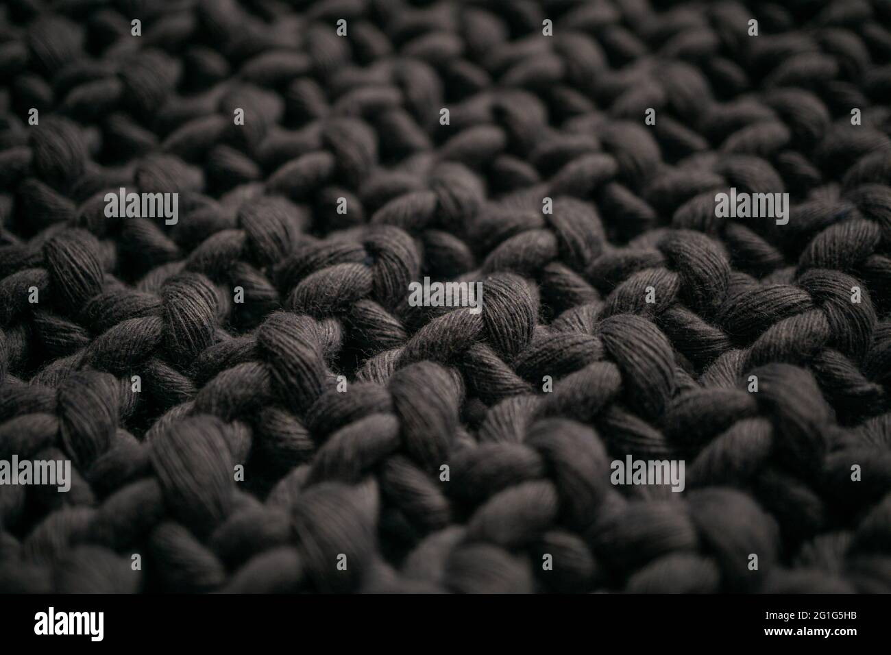 Woven thread textile seamless texture. Closeup, macro, out of focus Stock Photo