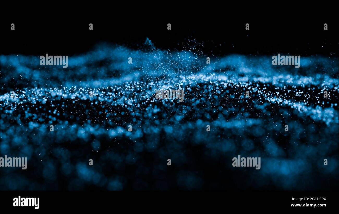 Floating Particles Backround abstract particles floating form on black background, illustration ...