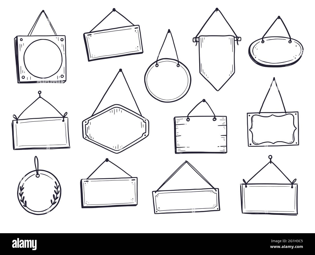Hand drawn set of open and closed door sign frame. Doodle sketch Intended For Door Label Template Hand drawn set of open and closed door sign frame. Doodle sketch Intended For Door Label Template