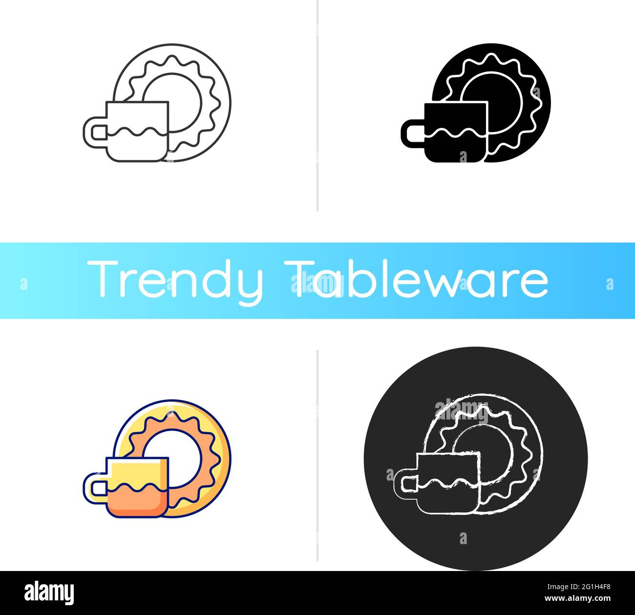 Cup and saucer set icon Stock Vector Image & Art - Alamy