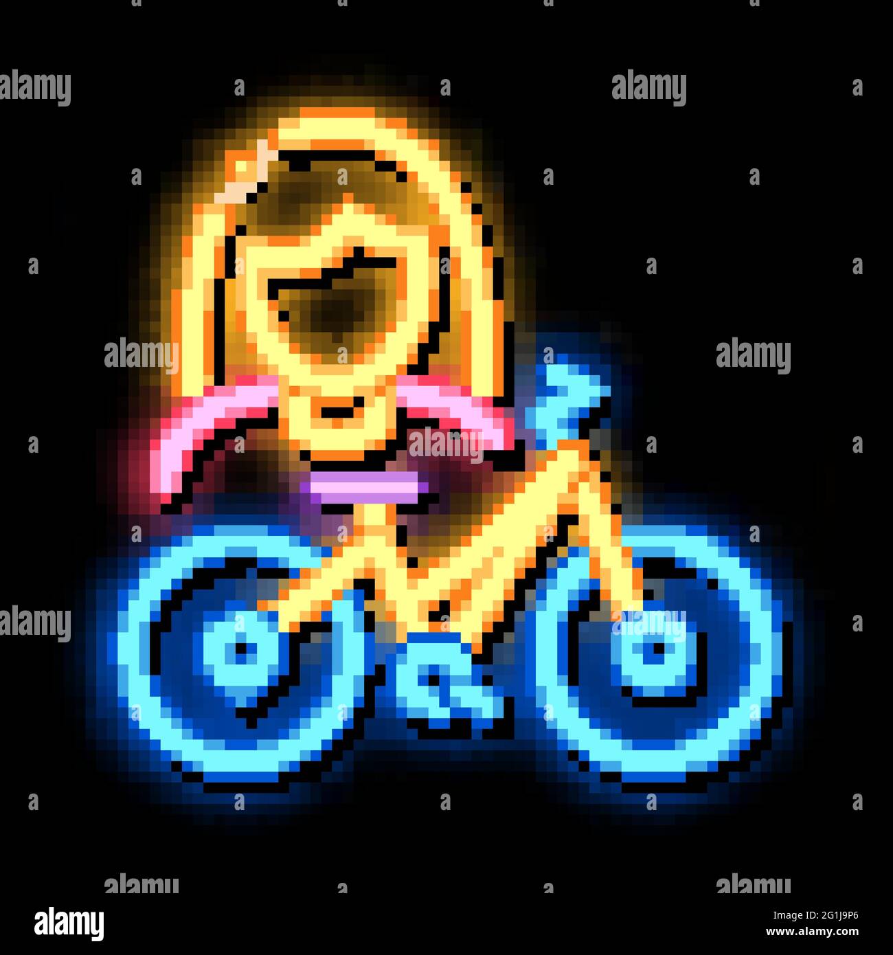Bike for Women neon glow icon illustration Stock Vector Image & Art - Alamy