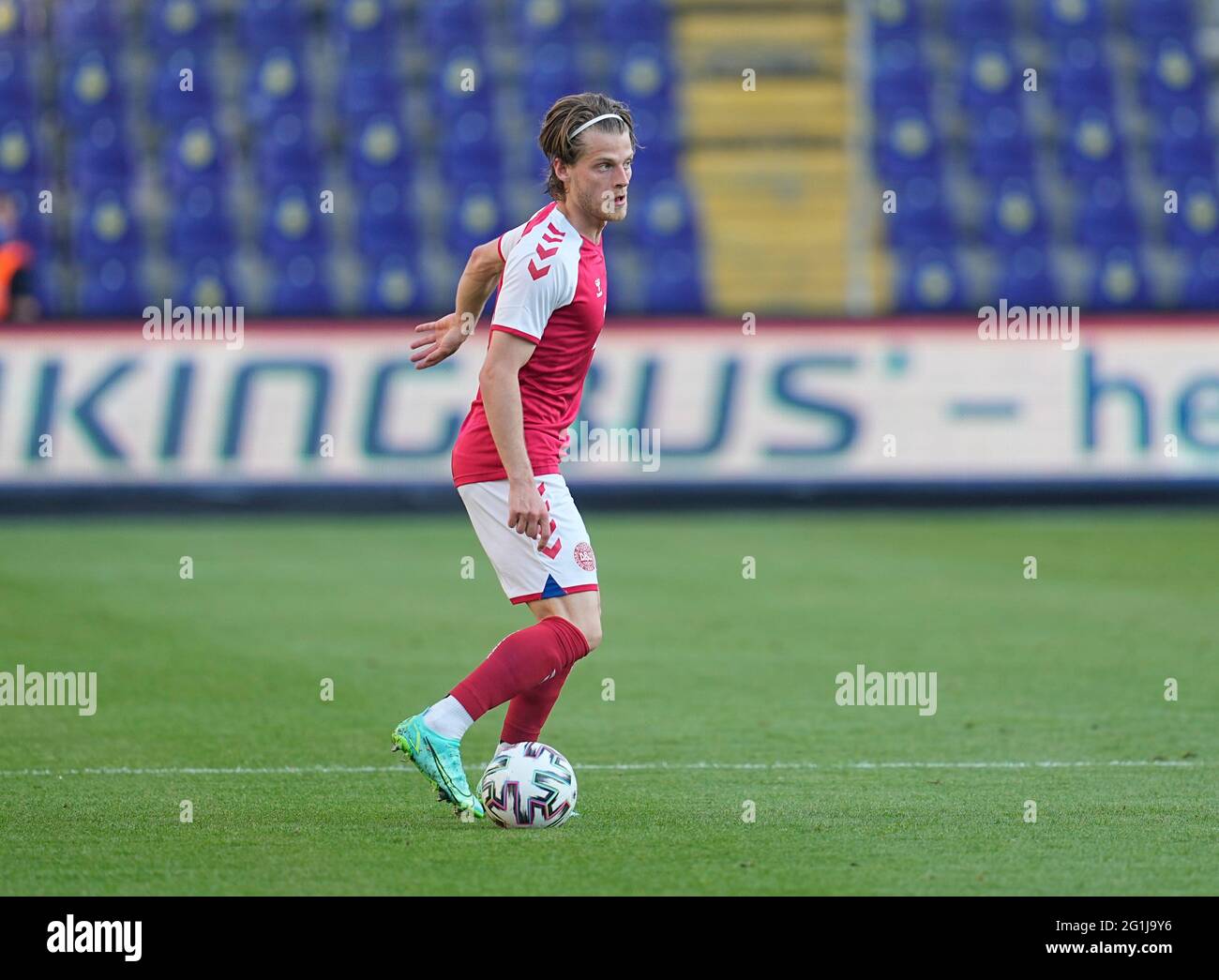June 6, 2021: Denmarkâ€™s Mathias Jensen during Denmark against Bosnia and Herzegovina on Broendby Stadium, Copenhagen, Denmark. Kim Price/CSM Stock Photo