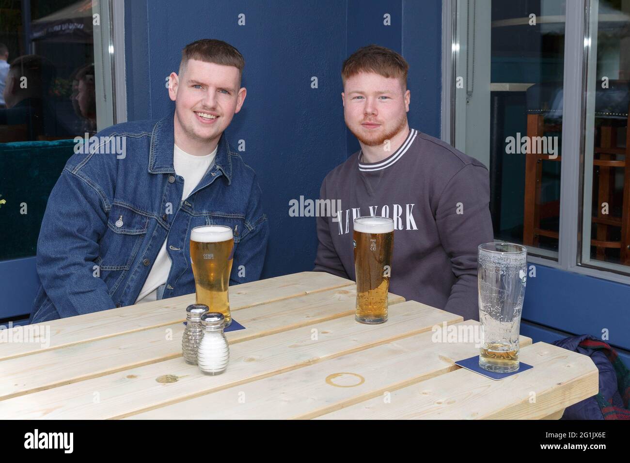 Cork, Ireland. 7th June, 2021. Murphys Rock Bar and Restaurant Reopens