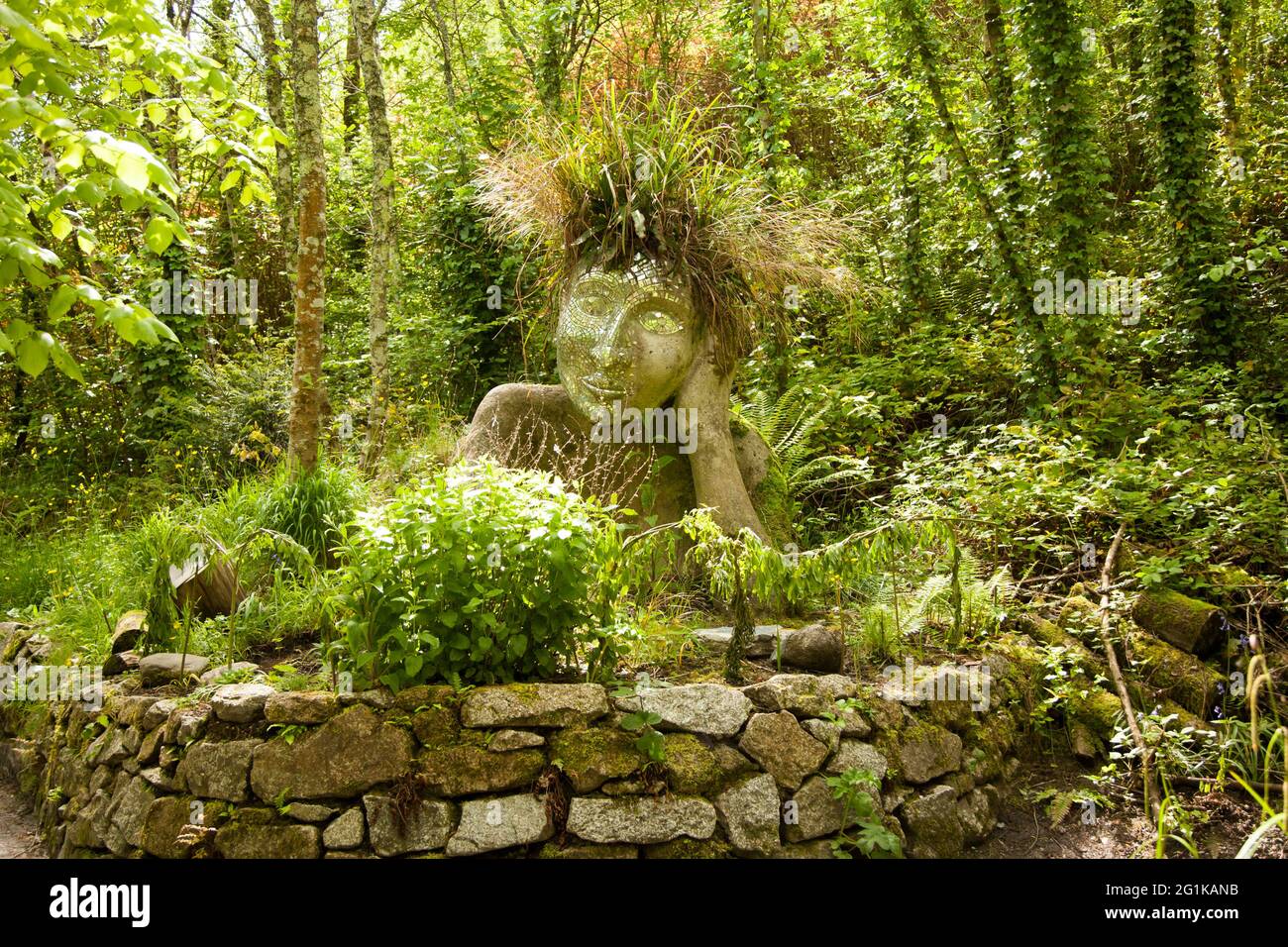 Clay and Mirror sculpture of Eve at The Eden Project Botanical garden