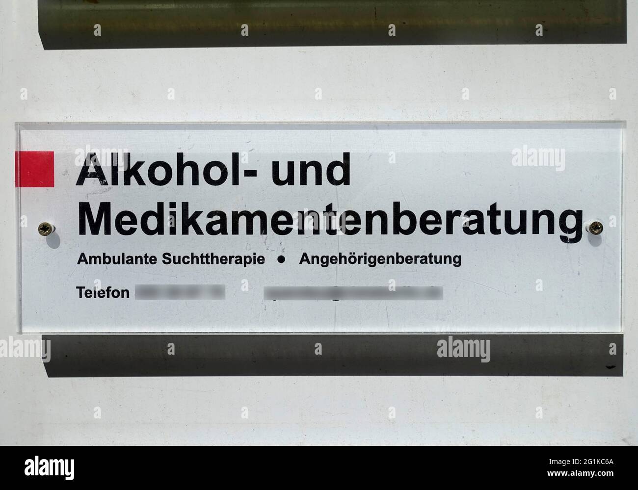 Alcohol and medication advice, Berlin, Germany Stock Photo