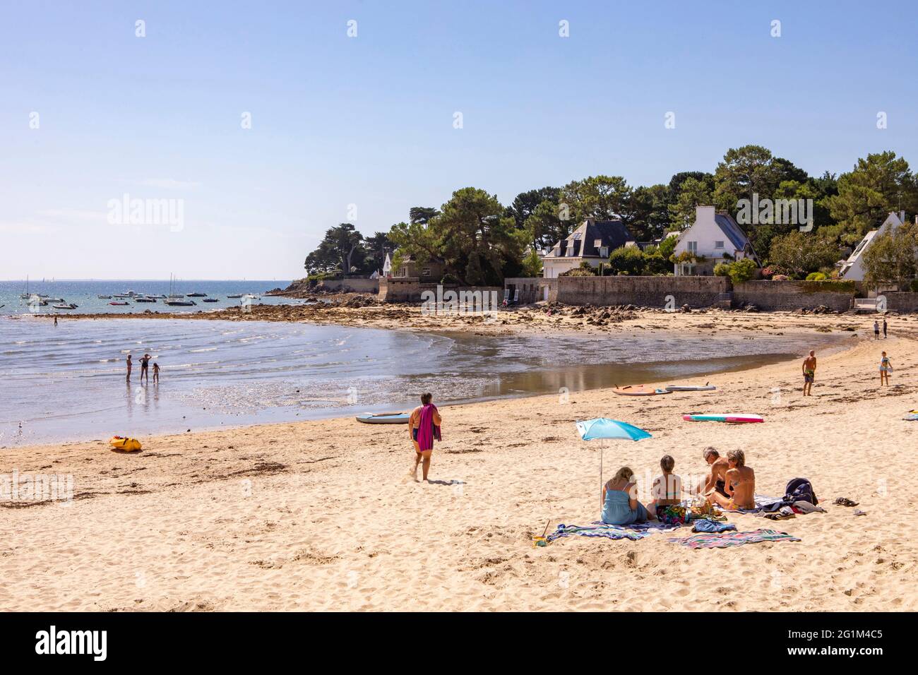 Carnac (Brittany, north western France): Beaumer Beach Stock Photo
