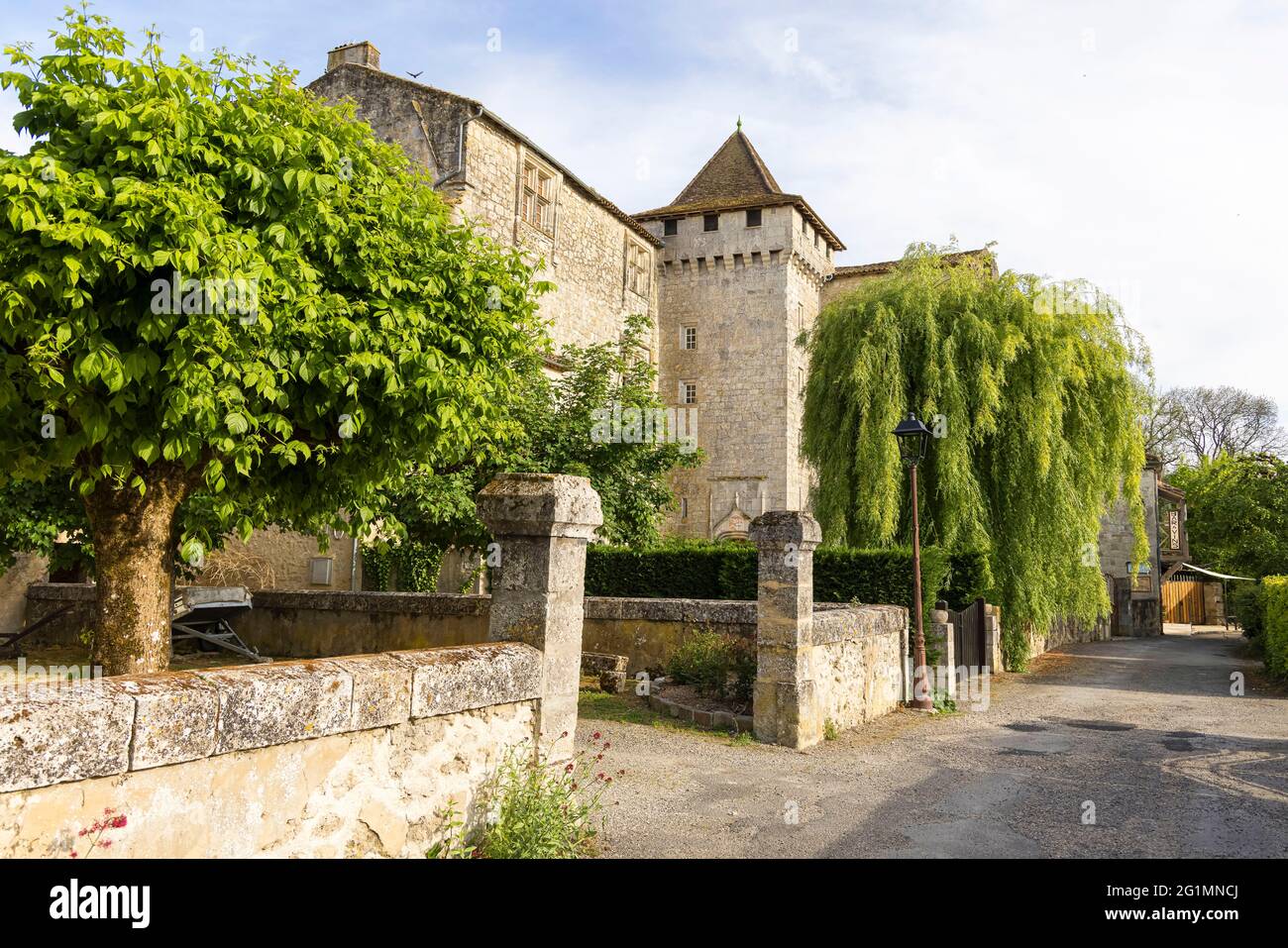 France, Gers, Fources, labelled Les Plus Beaux Villages de France (The Most Beautiful Villages of France), the castle Stock Photo