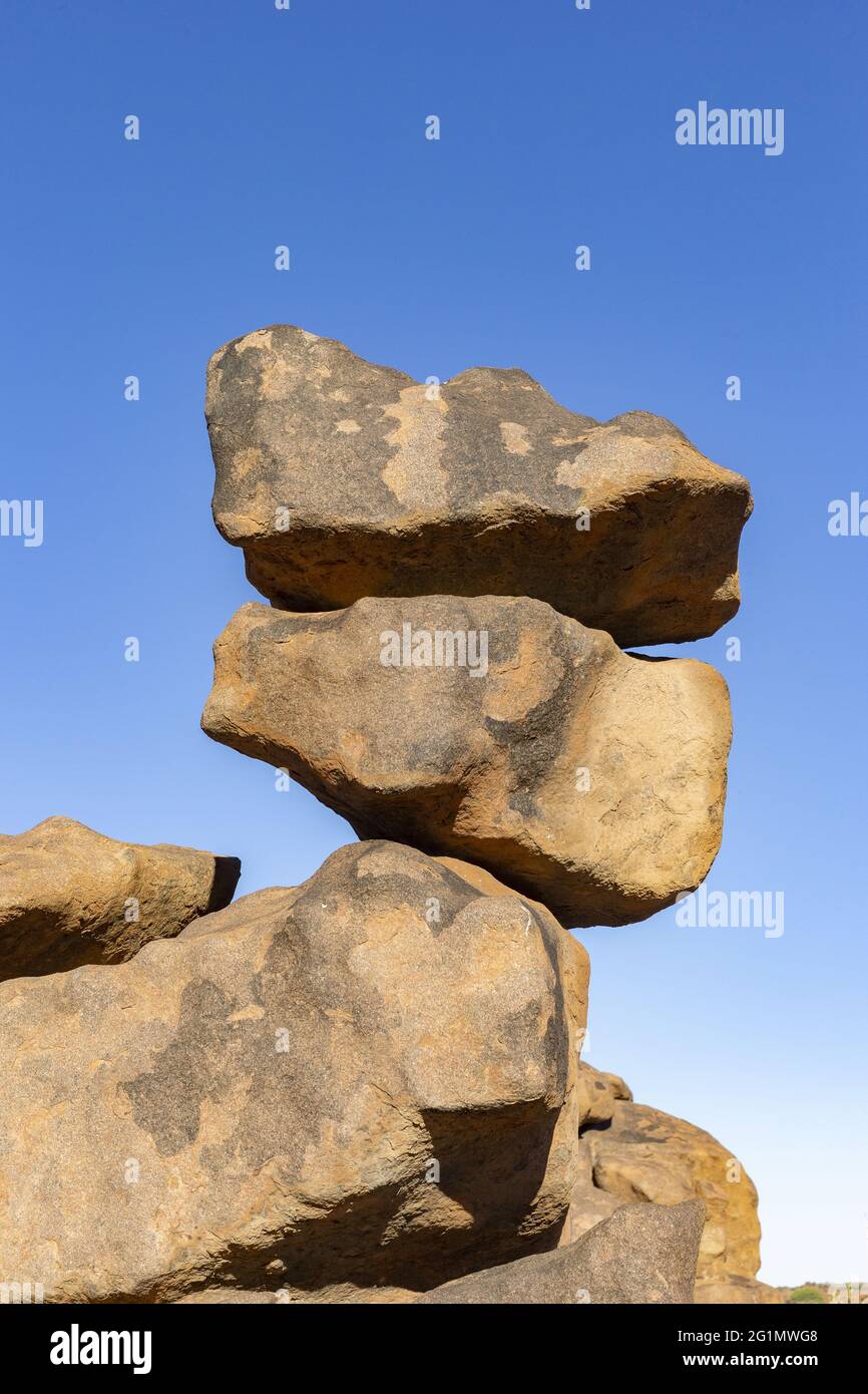 Namibia, Karas region, Keetmanshoop, Gariganus farm, Giant Playground, dolerite boulders Stock Photo