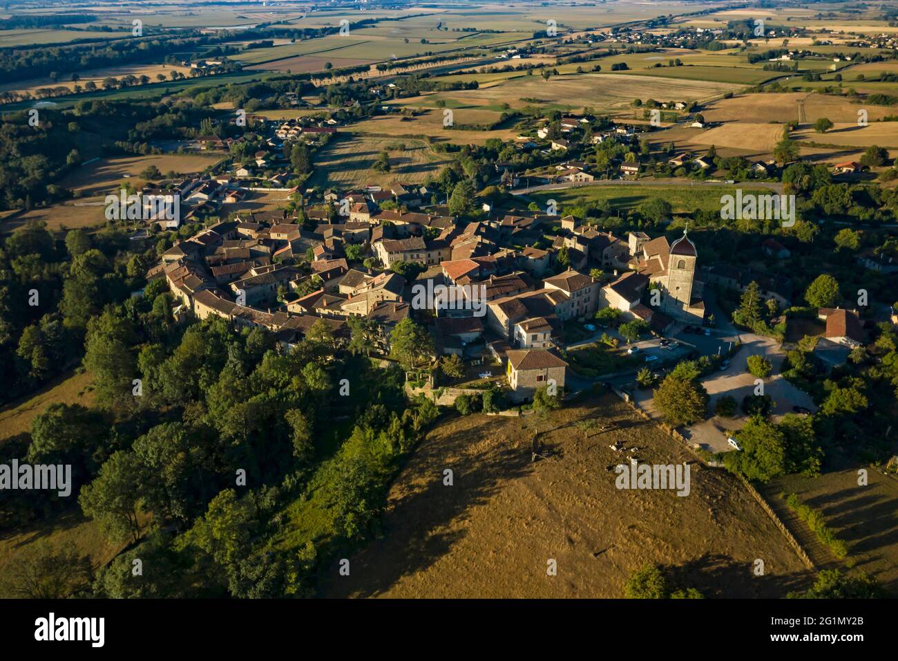 France, Ain, the medieval village of P rouges, labeled the Most ...