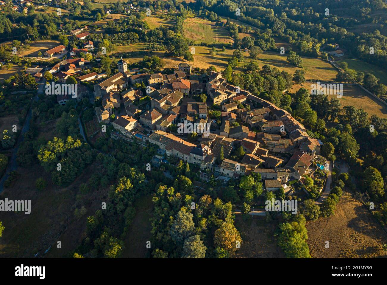 France, Ain, the medieval village of P rouges, labeled the Most ...