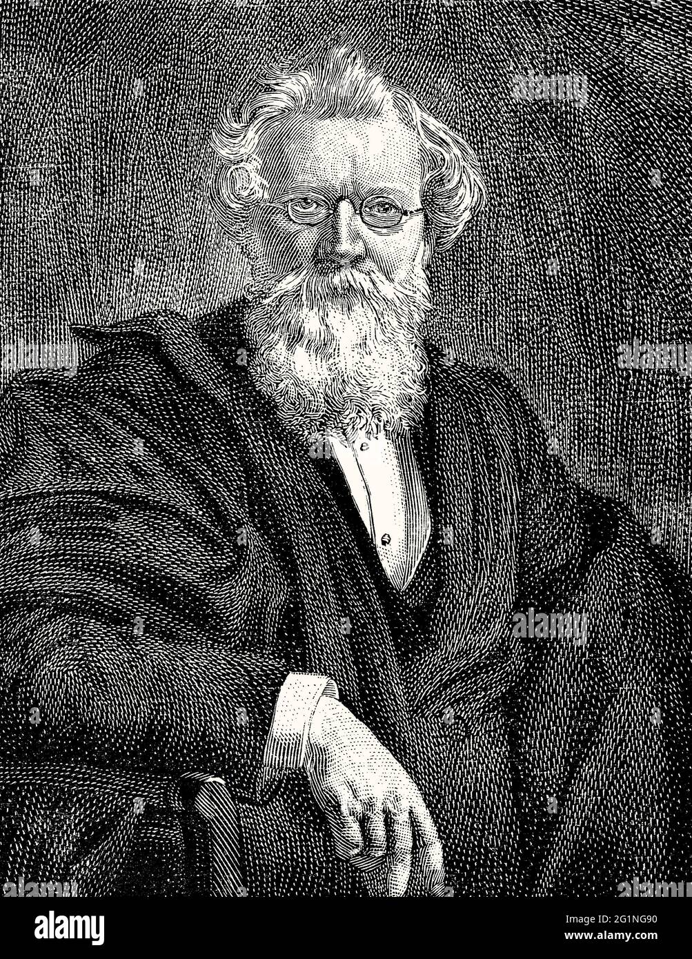 August Wilhelm von Hofmann, 1818 – 1892, German chemist Stock Photo