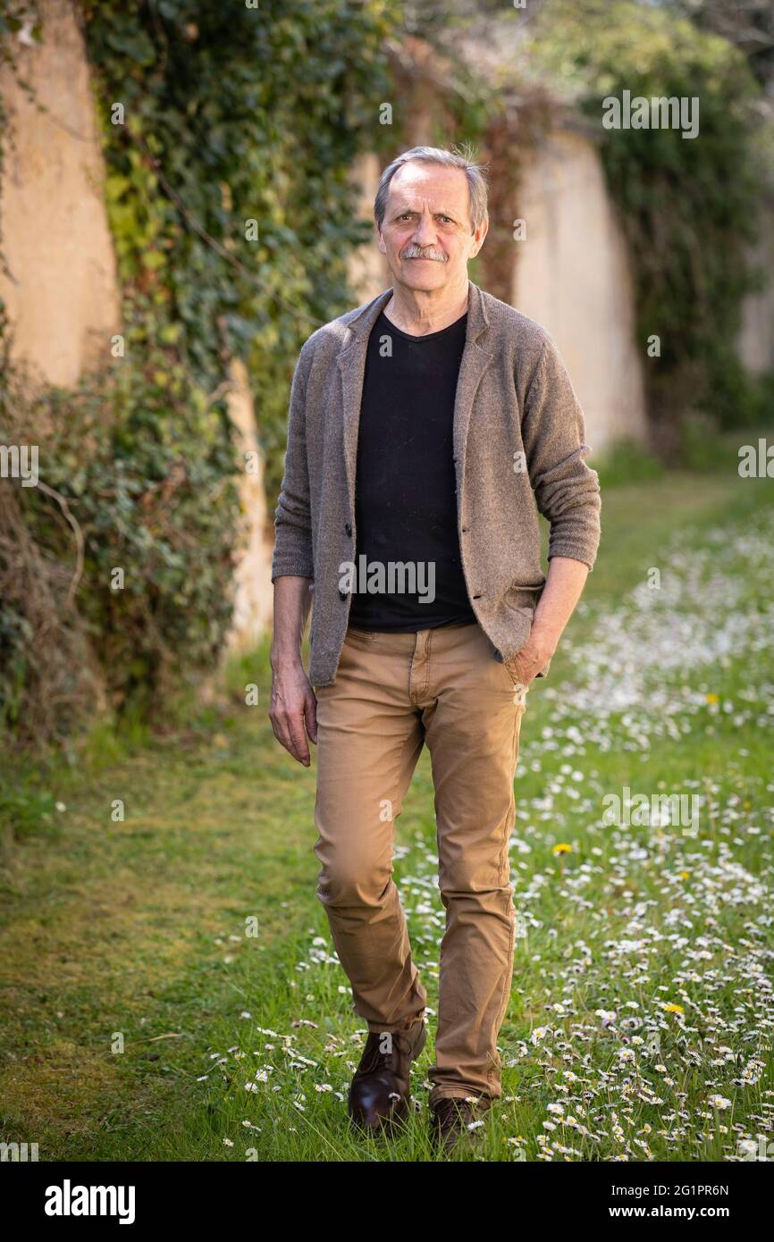 France, Indre et Loire, Le Grand Pressigny, publisher and writer Jean Marie  Laclavetine at home Stock Photo - Alamy