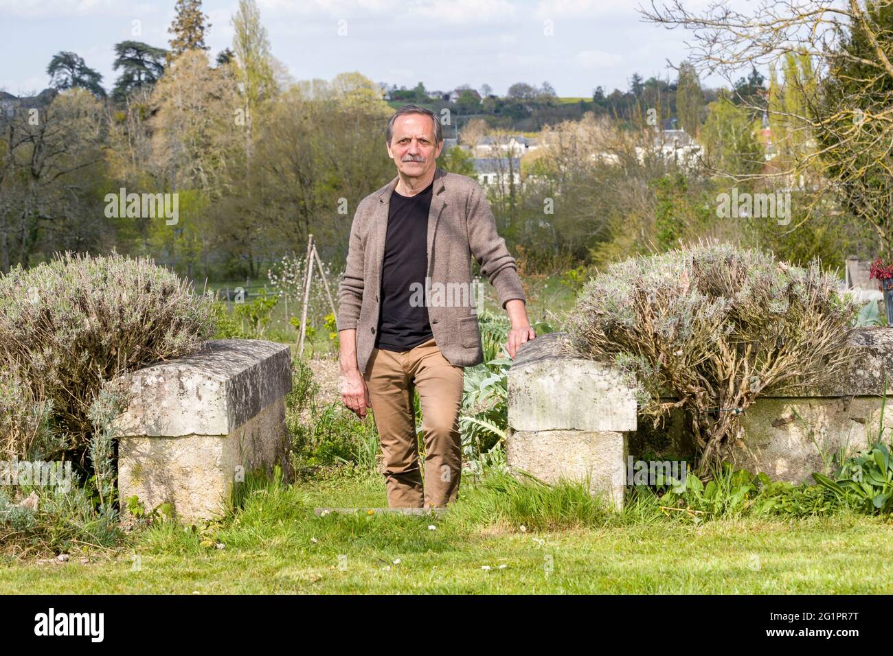 France, Indre et Loire, Le Grand Pressigny, publisher and writer Jean Marie  Laclavetine at home Stock Photo - Alamy
