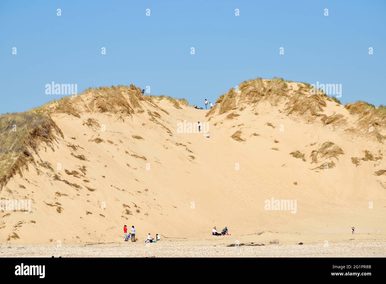 France, Pas-de-Calais, Wimereux, Opale Coast, Slack Dunes beach between Ambleteuse and Wimereux Stock Photo