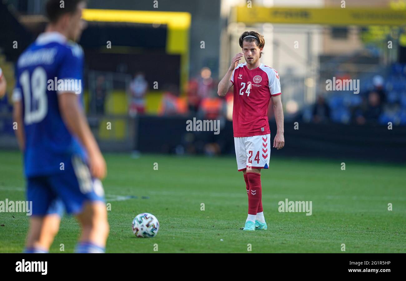 June 6, 2021: Denmarkâ€™s Mathias Jensen during Denmark against Bosnia and Herzegovina on Broendby Stadium, Copenhagen, Denmark. Kim Price/CSM Stock Photo