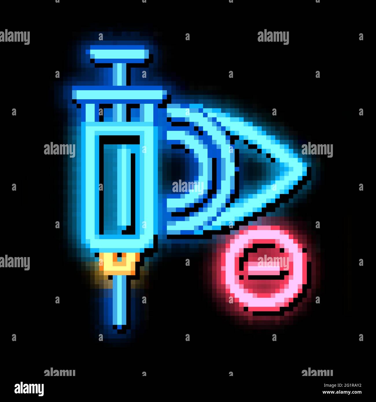 Syringe for Glaucoma neon glow icon illustration Stock Vector Image ...