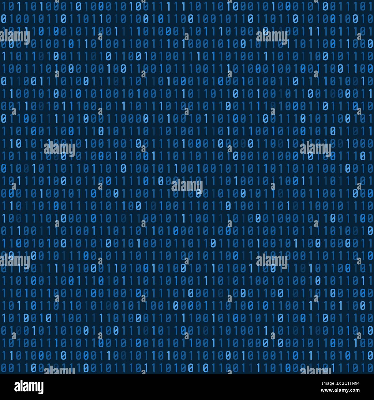 Binary code seamless vector texture. Abstract blue binary background ...