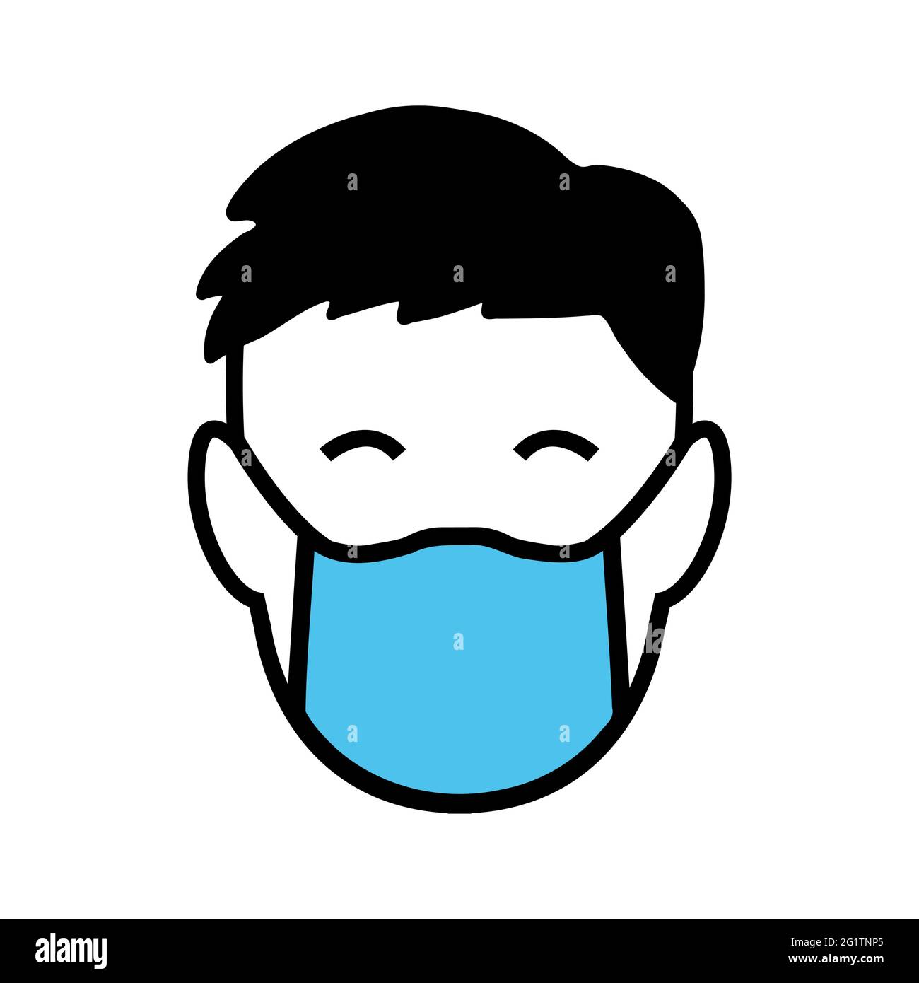 Face mask icon vector. Isolated flat face mask symbol Stock Vector