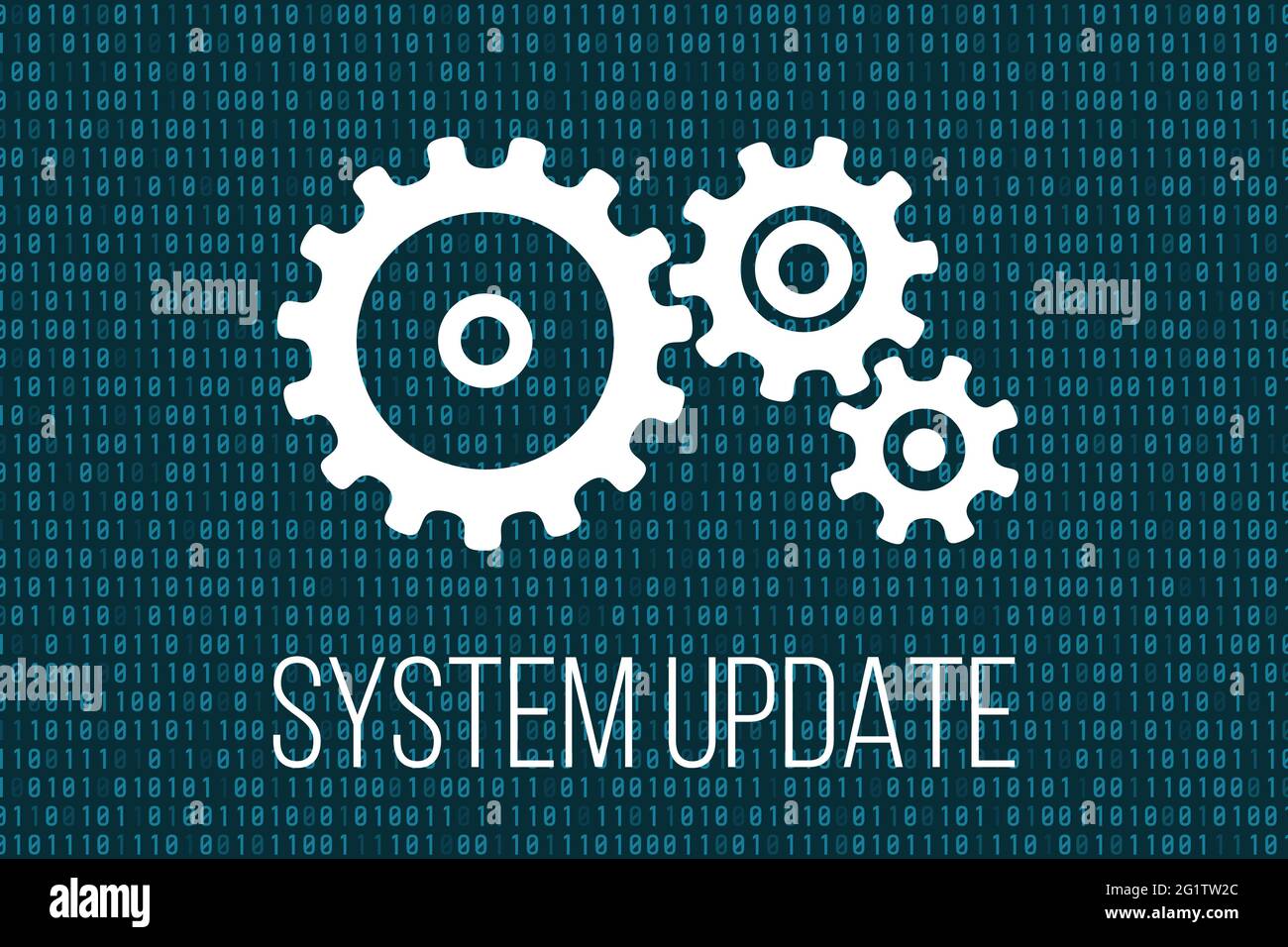 System update screen. Computer technology vector concept graphics Stock ...