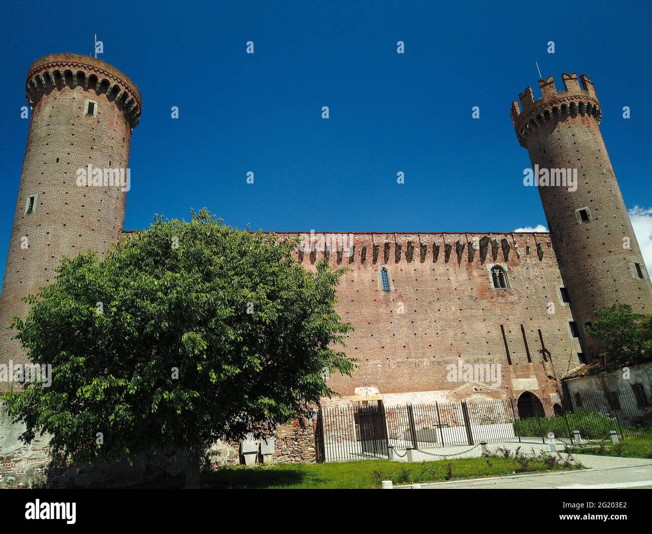Ivrea, Italy, June 5 2021 - the castle unesco site Stock Photo