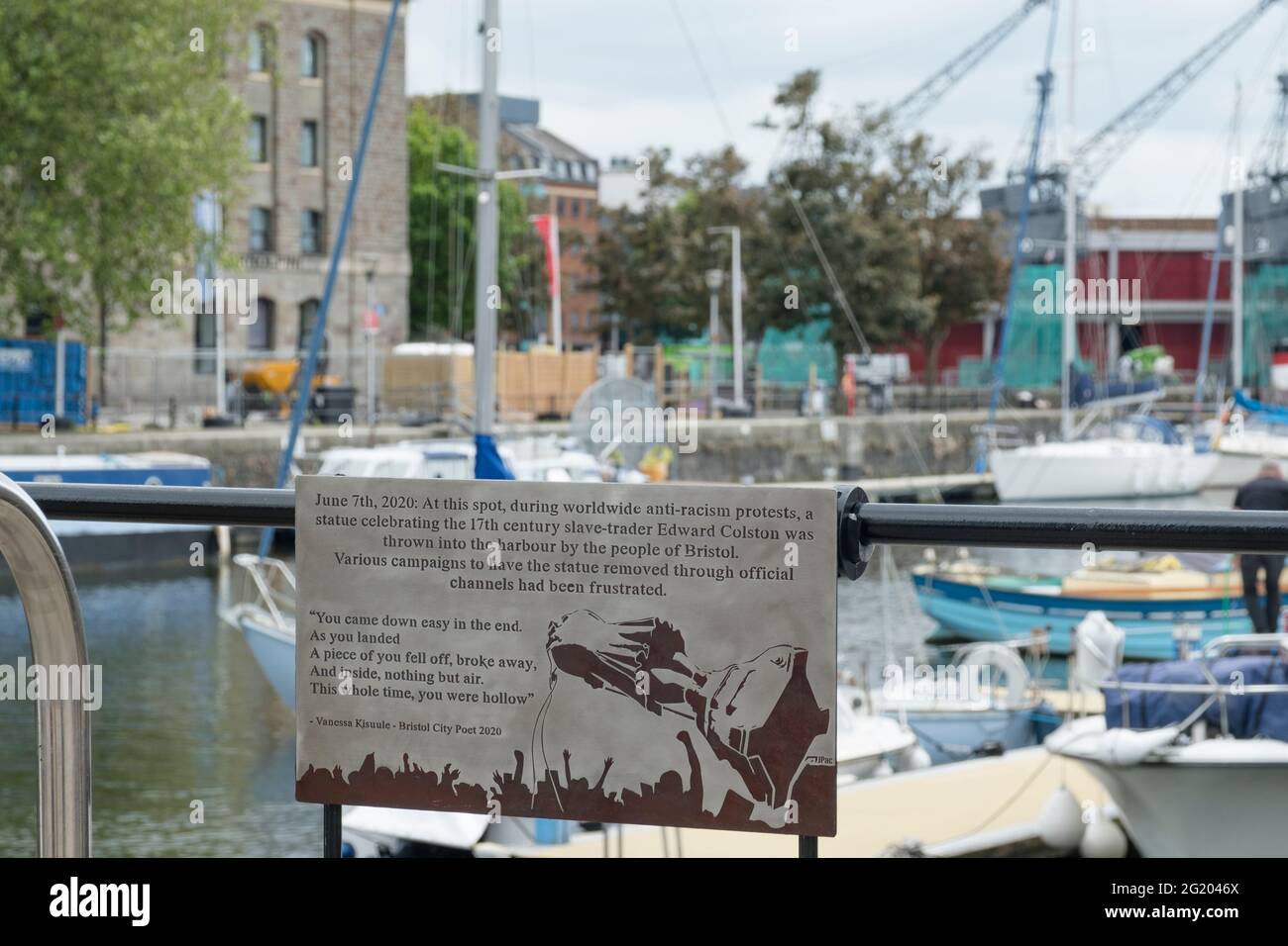 Bristol, UK. 7th June, 2021. On the first anniversary of Edward Colston