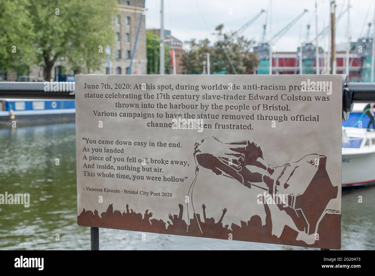 Edward colston statue pulled down hires stock photography and images