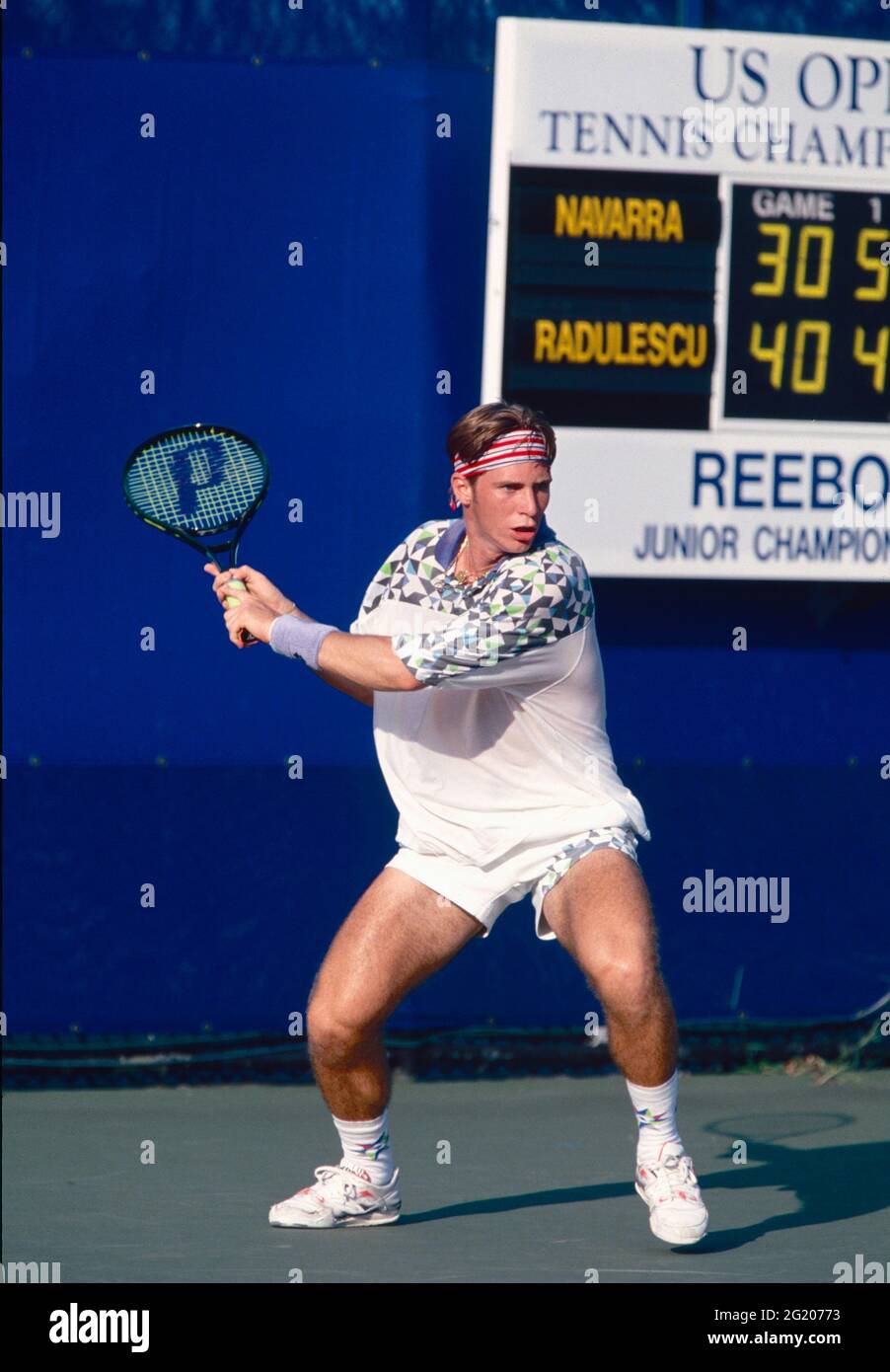 Italian tennis player Mosè Navarra, US Open Junior 1990s Stock Photo