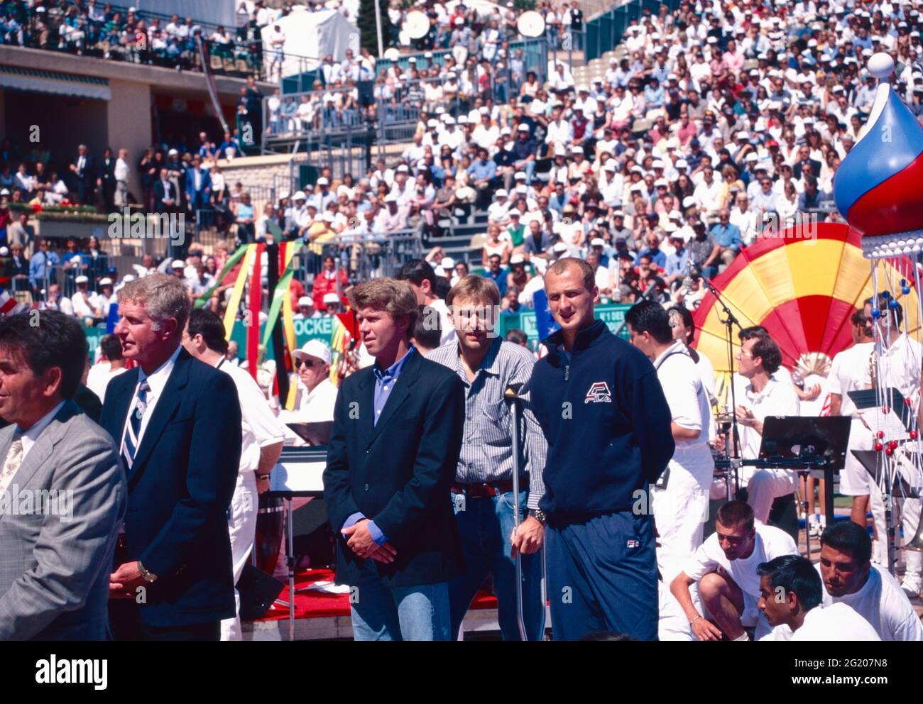 Spanish tennis team at the Montecarlo Open Ceremony, 1997 Stock Photo