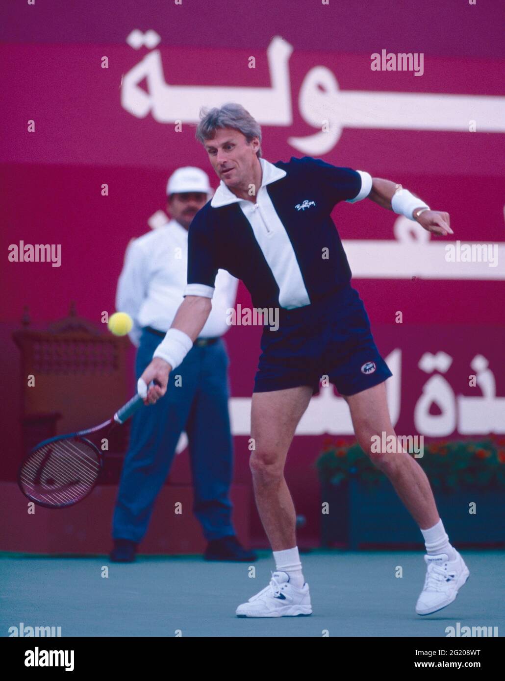 Swedish tennis player Bjorn Borg, Qatar Open 1990s Stock Photo - Alamy