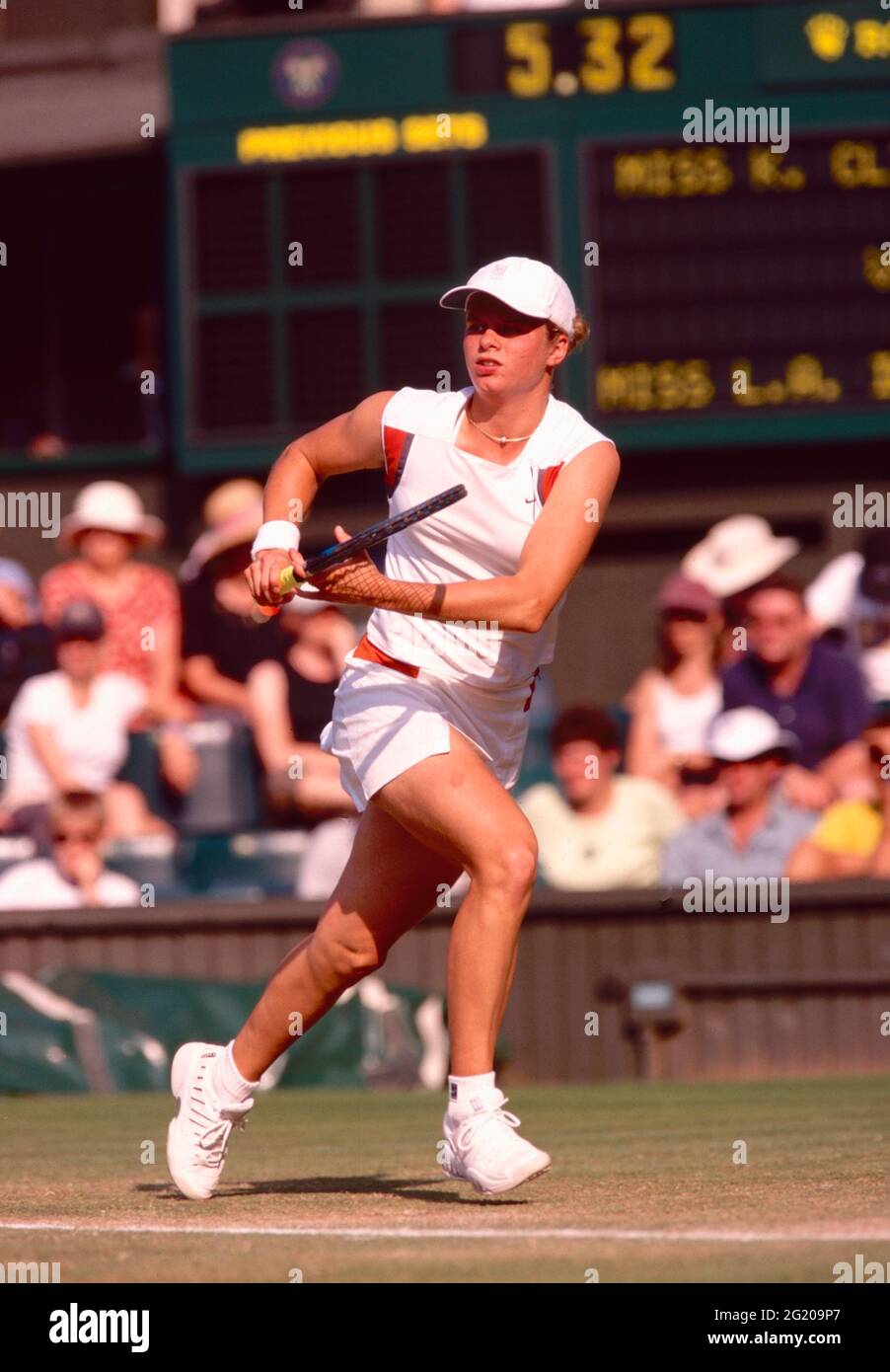 Belgian tennis player Kim Clijsters, Wimbledon, UK 2001 Stock Photo Alamy