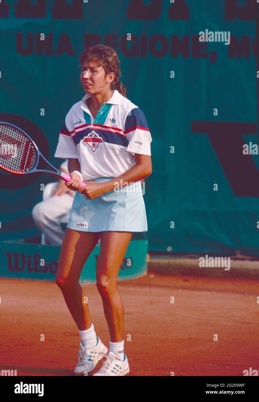 German tennis player Isabel Cueto, Baccara, Italy 1990 Stock Photo Alamy