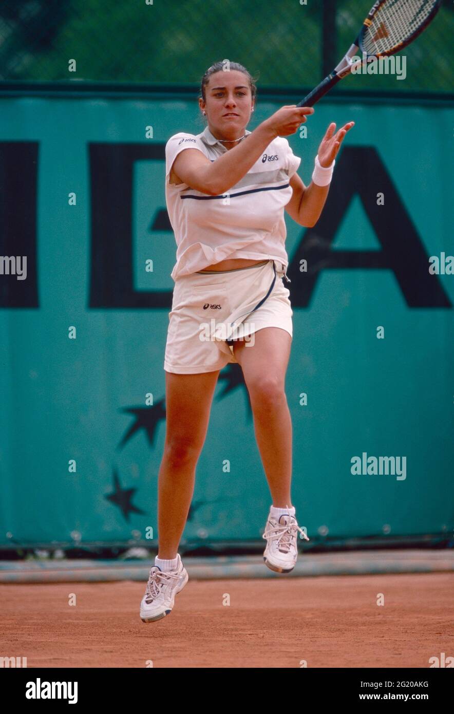 Italian tennis player Giulia Casoni, Roland Garros, France 2000 Stock Photo