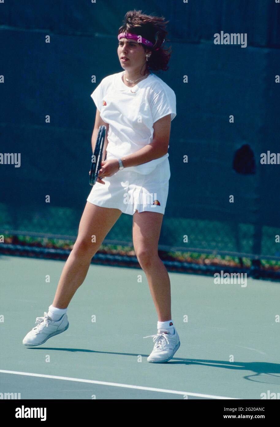 Swiss tennis player Cathy Caverzasio, 1990s Stock Photo Alamy