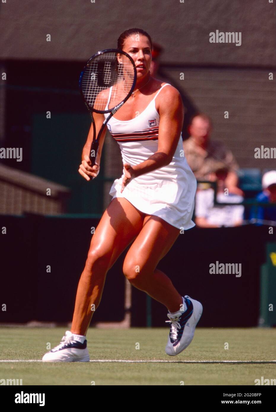 American tennis player Jennifer Capriati, Wimbledon, UK 1990s Stock
